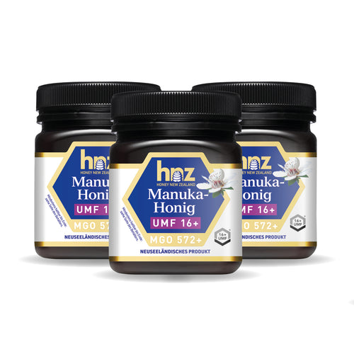 3 x HNZ UMF 16+ Manuka Honig 250g - MGO 572