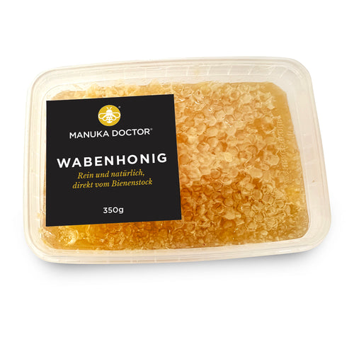 Wabenhonig 350g, Mehrblütenhonig in der Frischebox